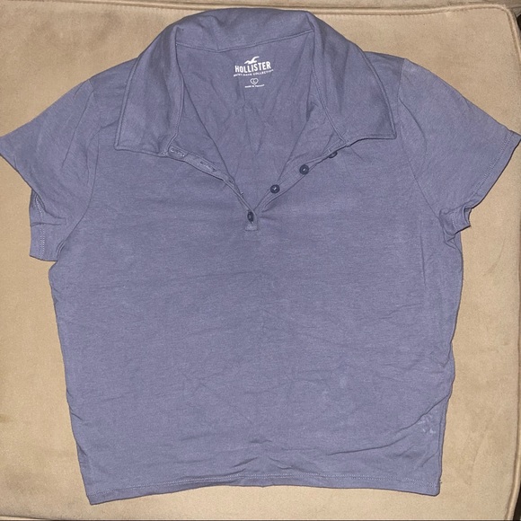 Hollister Crop Polo Baby Tee - Picture 1 of 2